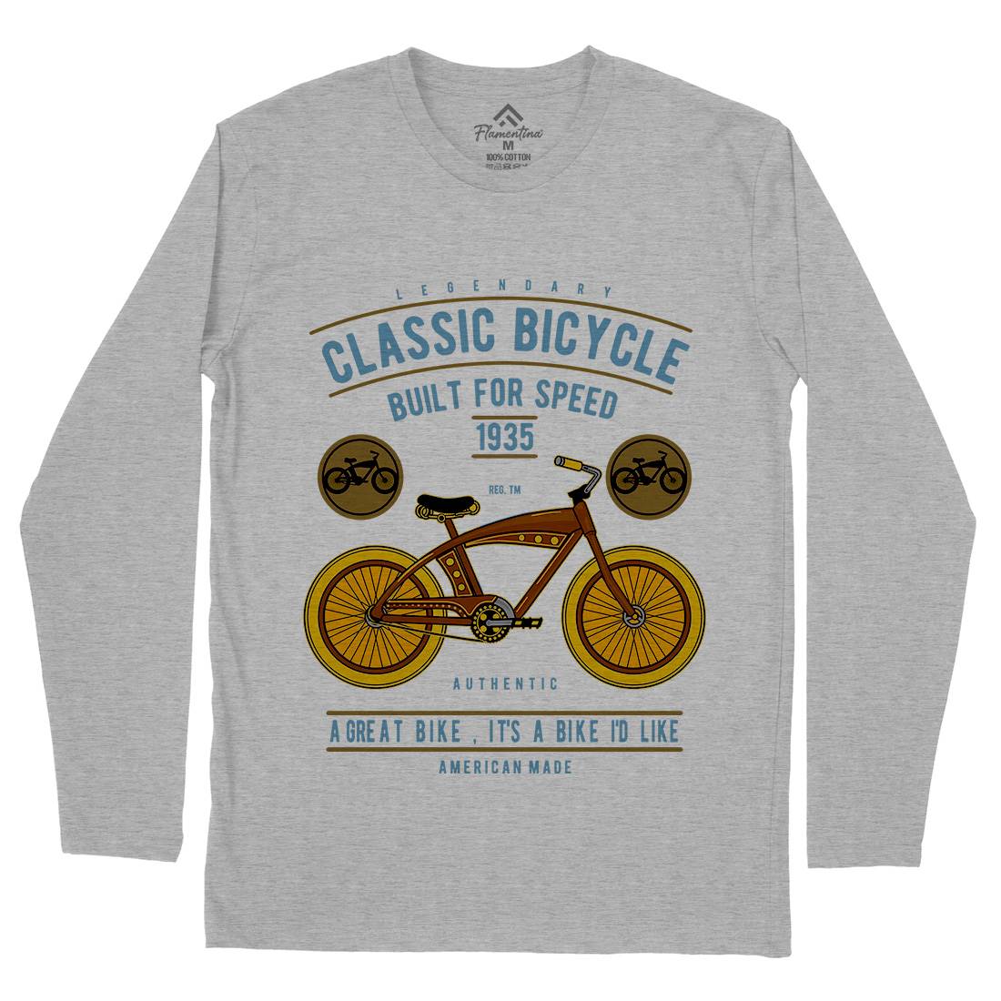 Classic Bicycle Mens Long Sleeve T-Shirt Bikes D518