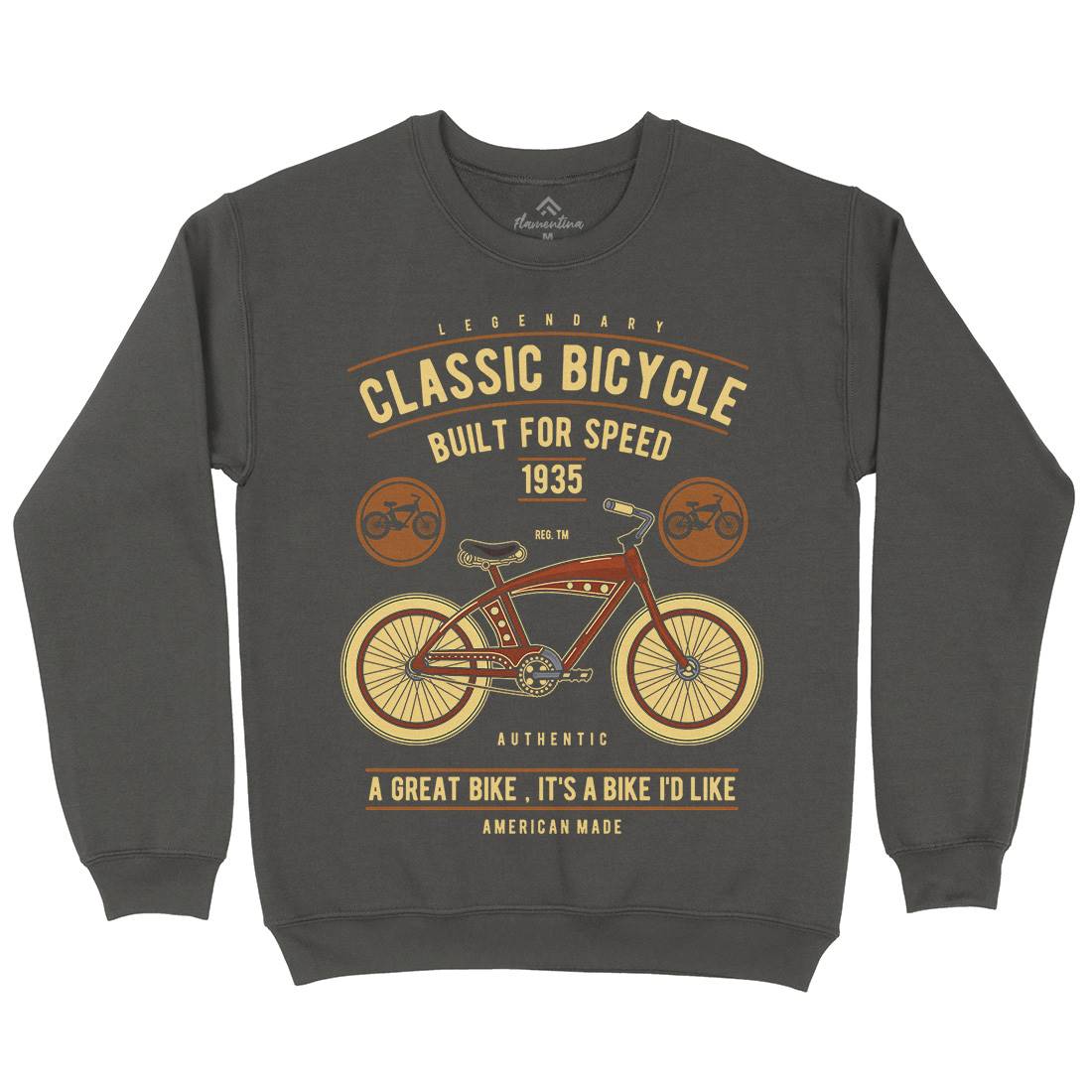 Classic Bicycle Kids Crew Neck Sweatshirt Bikes D518