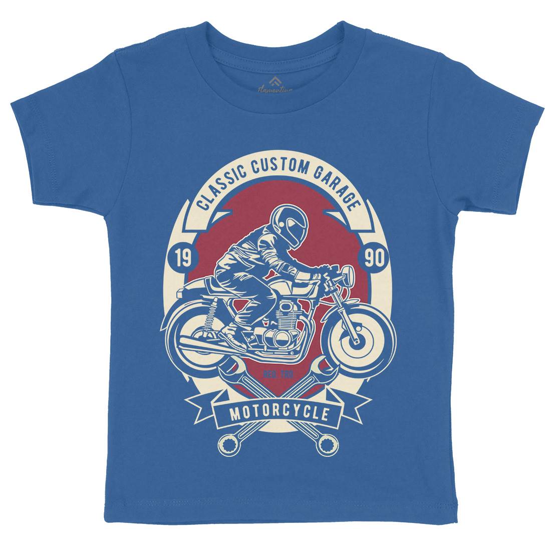 Classic Custom Garage Kids Crew Neck T-Shirt Motorcycles D519