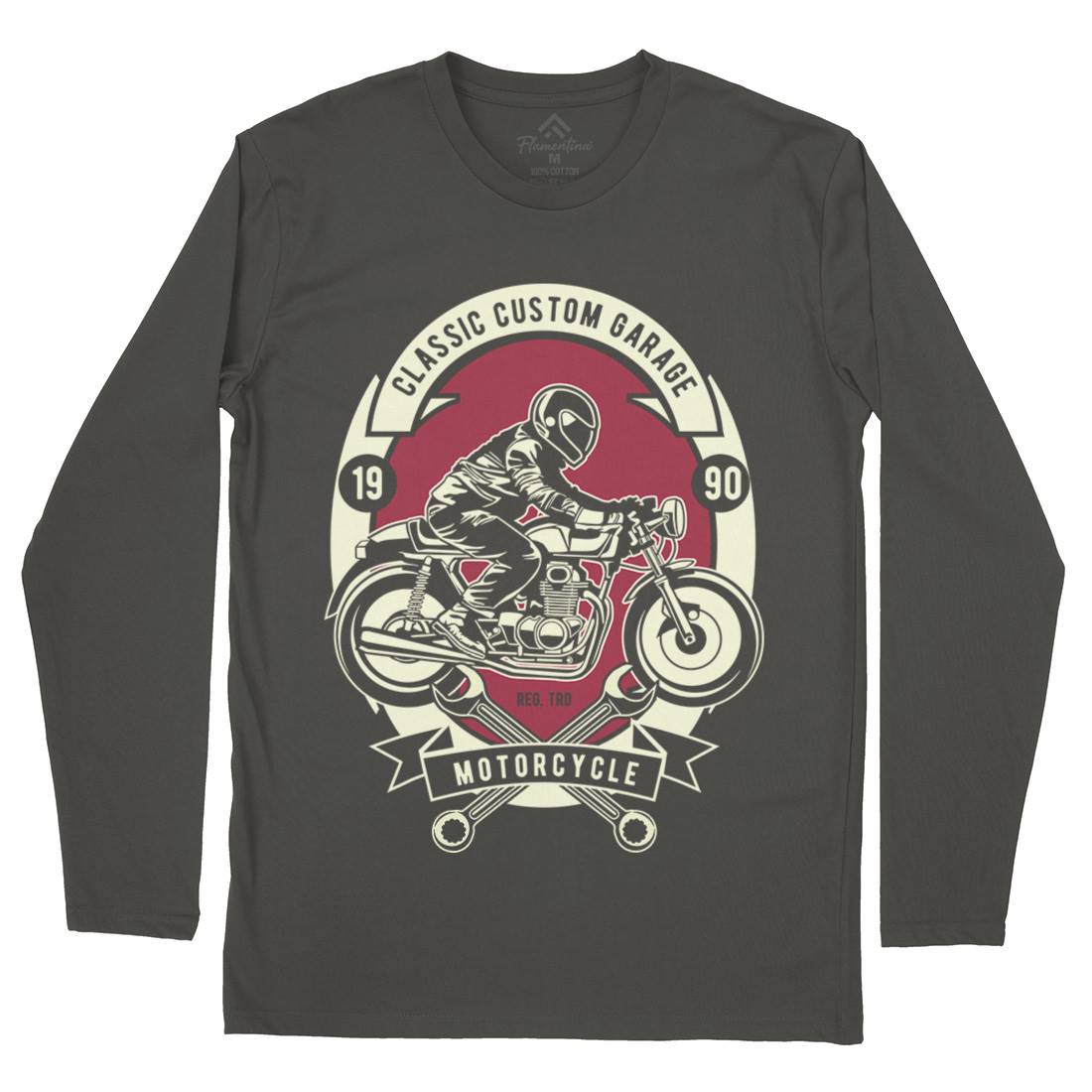 Classic Custom Garage Mens Long Sleeve T-Shirt Motorcycles D519