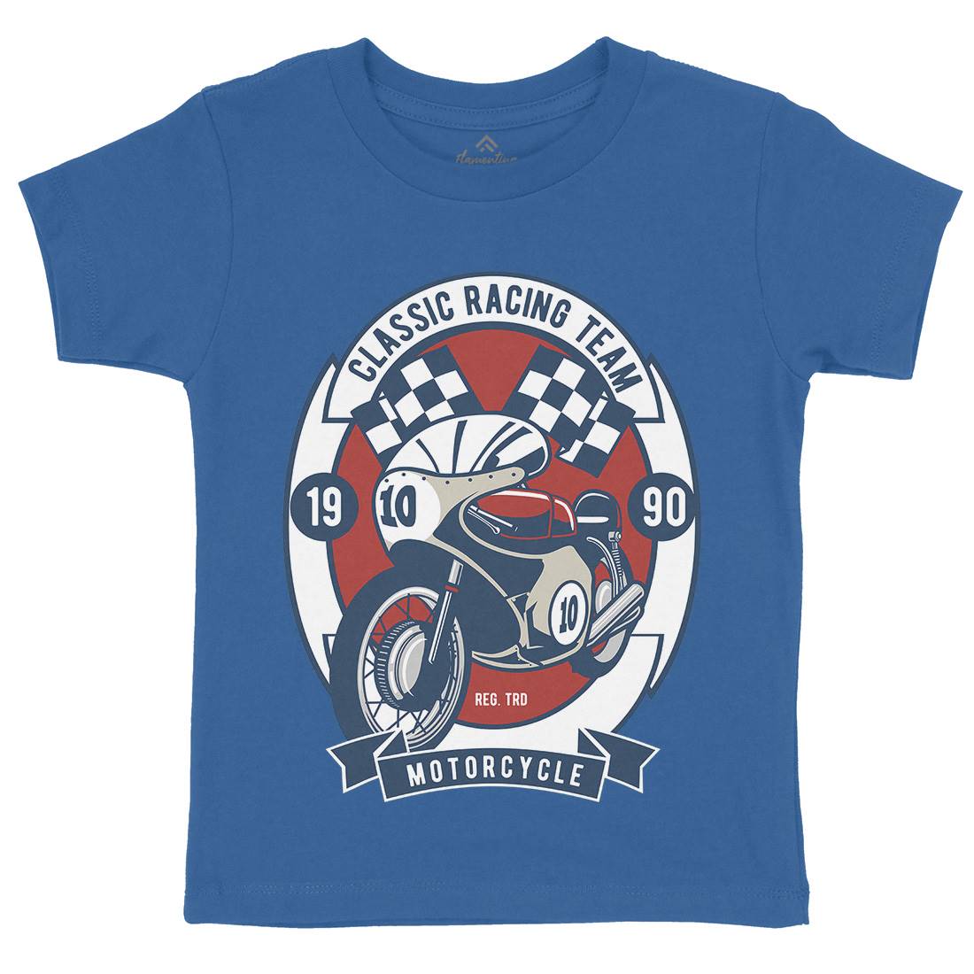 Classic Racing Team Kids Organic Crew Neck T-Shirt Motorcycles D520