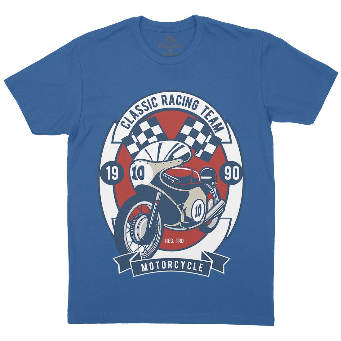Classic Racing Team Mens Organic Crew Neck T-Shirt Motorcycles D520