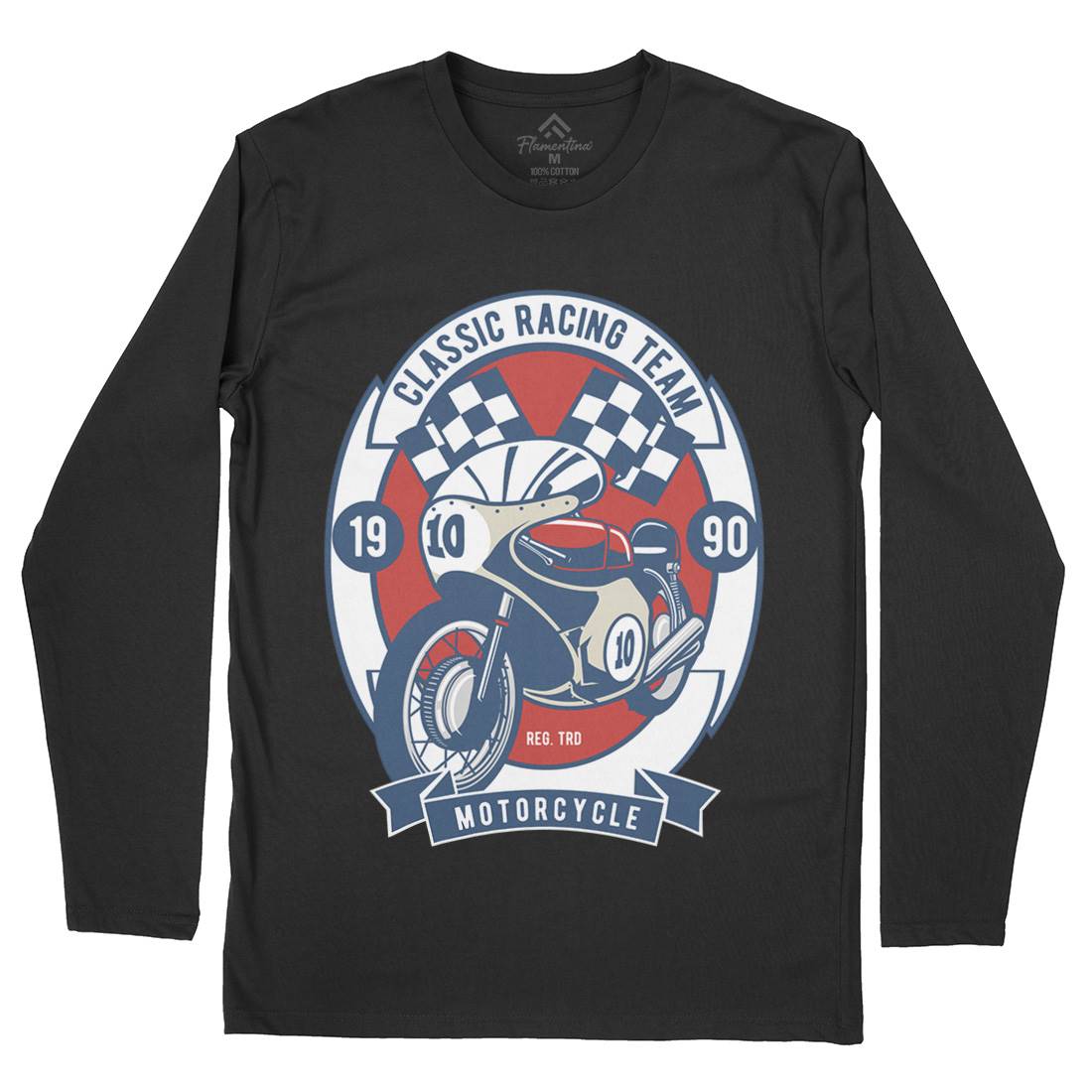 Classic Racing Team Mens Long Sleeve T-Shirt Motorcycles D520