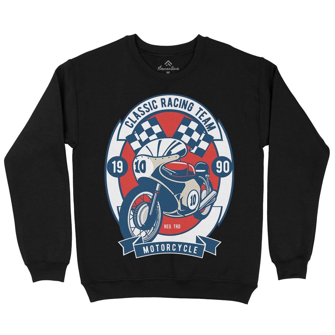 Classic Racing Team Kids Crew Neck Sweatshirt Motorcycles D520