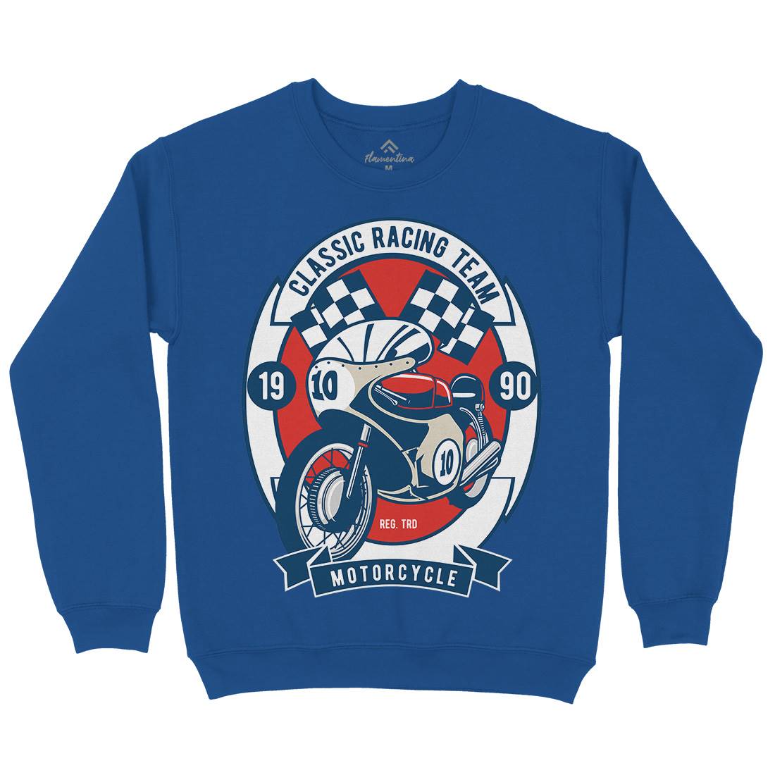 Classic Racing Team Mens Crew Neck Sweatshirt Motorcycles D520