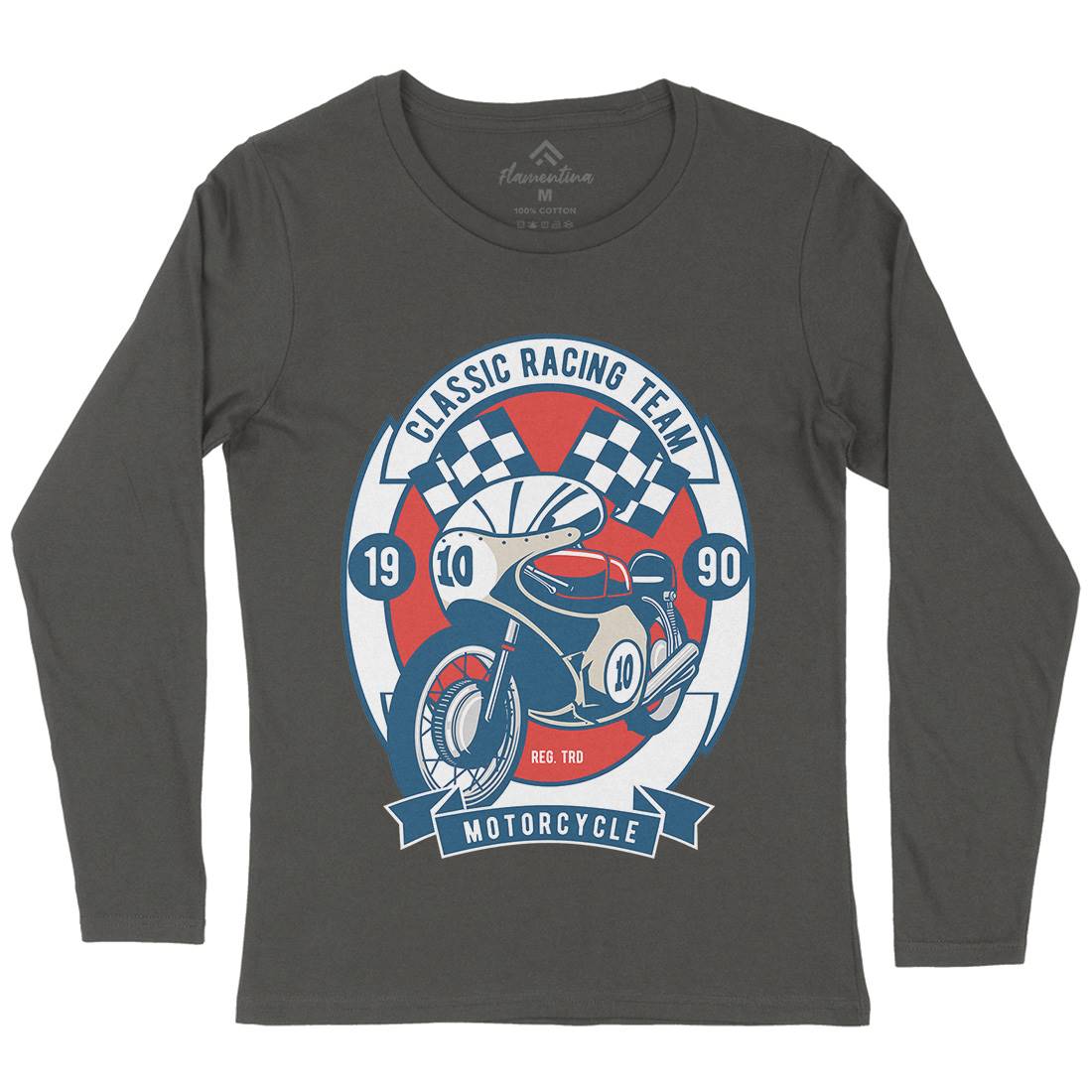 Classic Racing Team Womens Long Sleeve T-Shirt Motorcycles D520