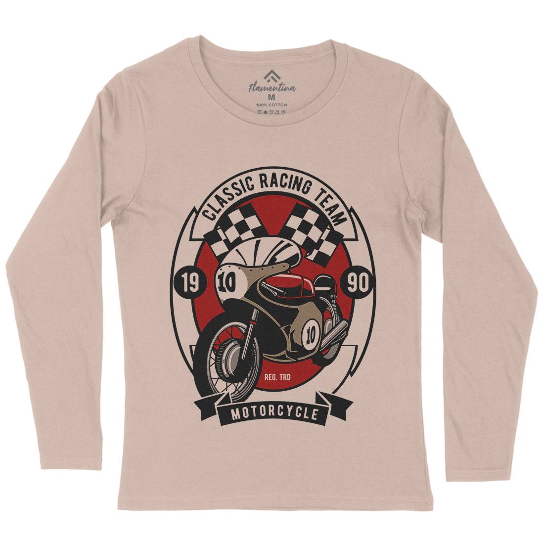Classic Racing Team Womens Long Sleeve T-Shirt Motorcycles D520