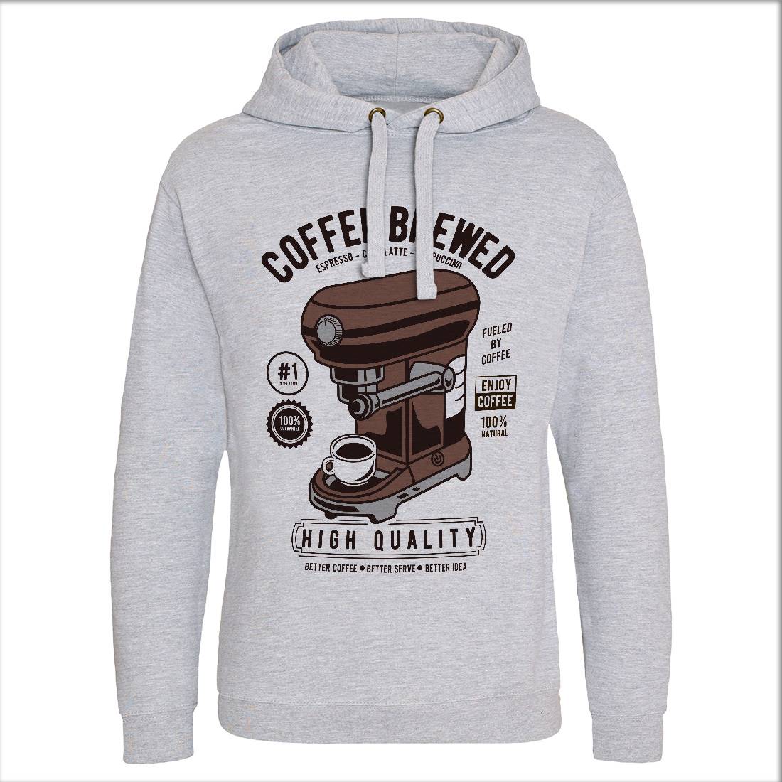 Coffee Brewed Mens Hoodie Without Pocket Drinks D522