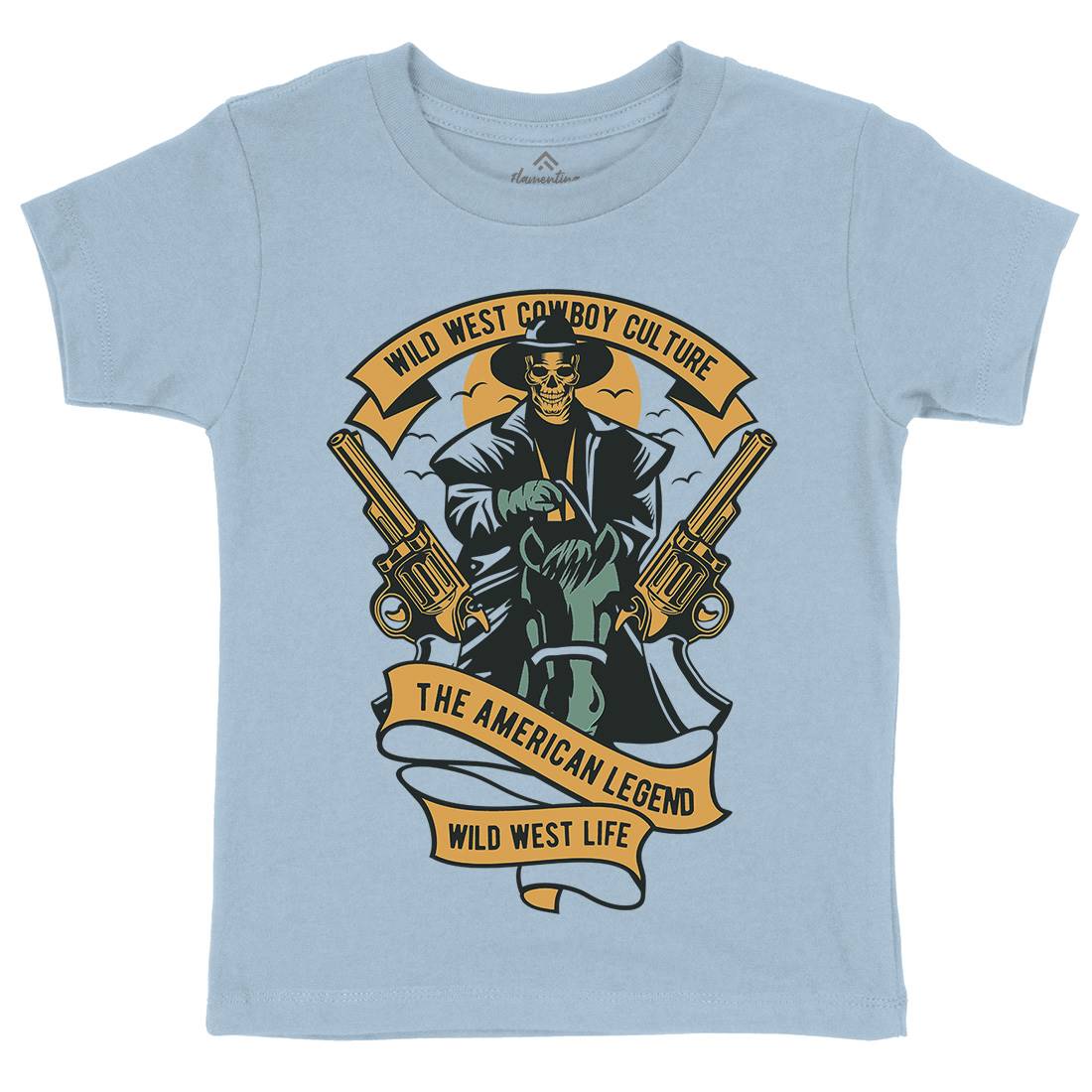 Cowboy Kids Crew Neck T-Shirt American D523