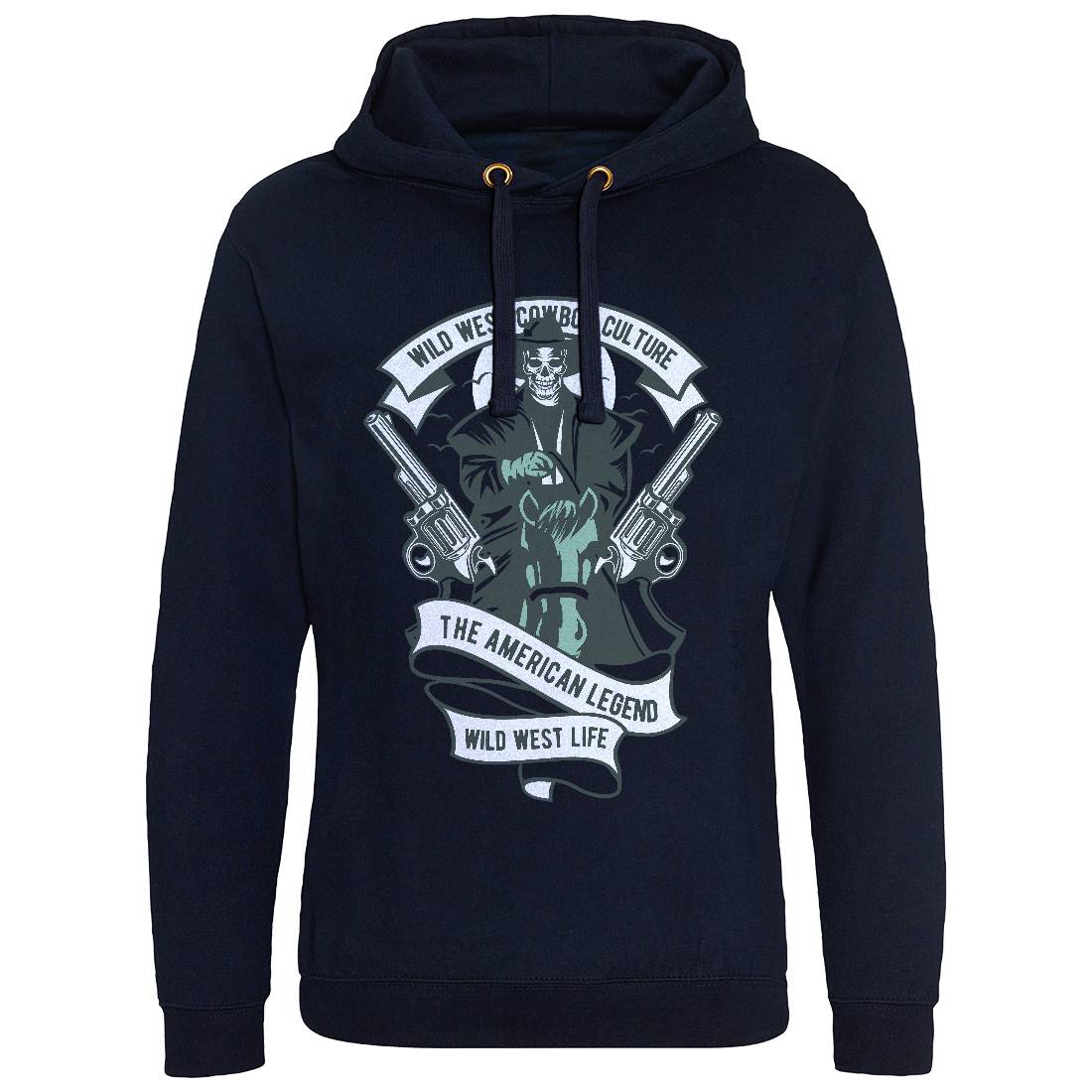 Cowboy Mens Hoodie Without Pocket American D523
