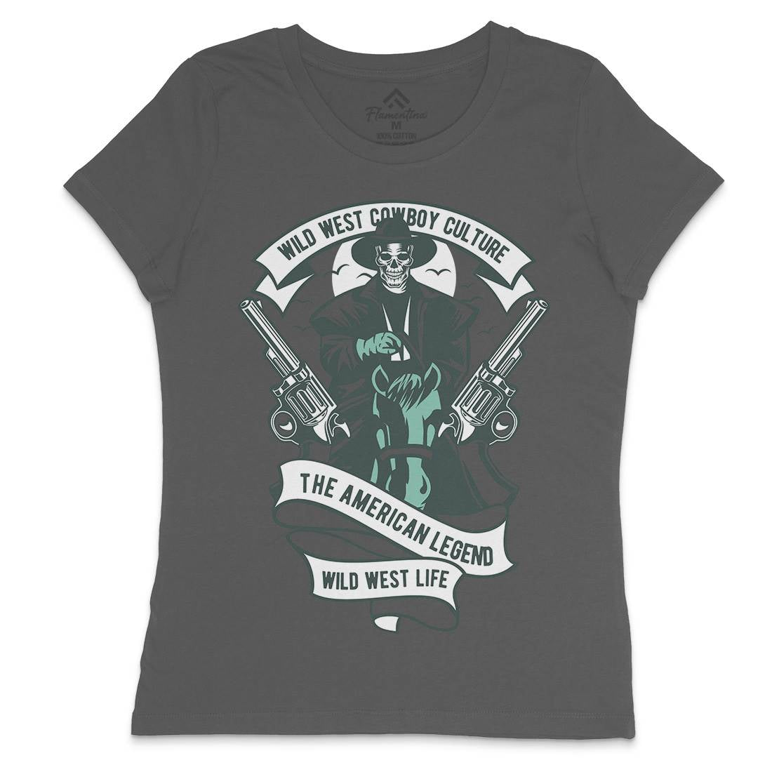 Cowboy Womens Crew Neck T-Shirt American D523