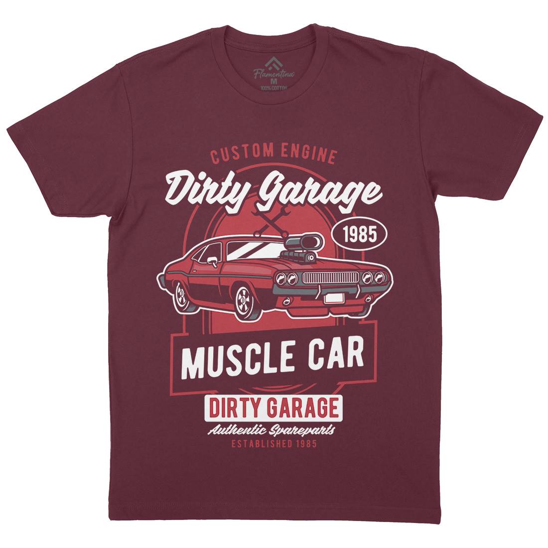 Dirty Garage Mens Crew Neck T-Shirt Cars D525