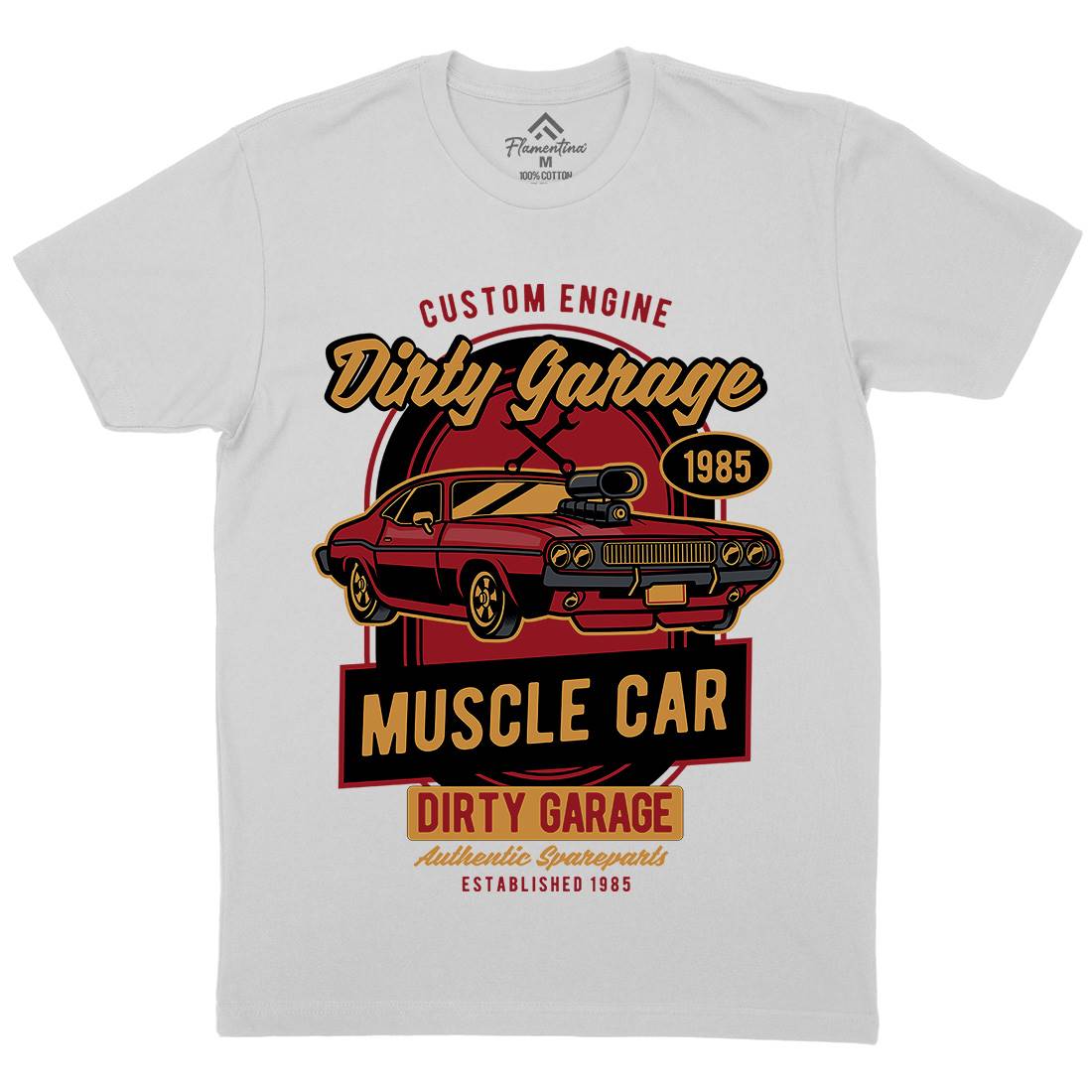 Dirty Garage Mens Crew Neck T-Shirt Cars D525