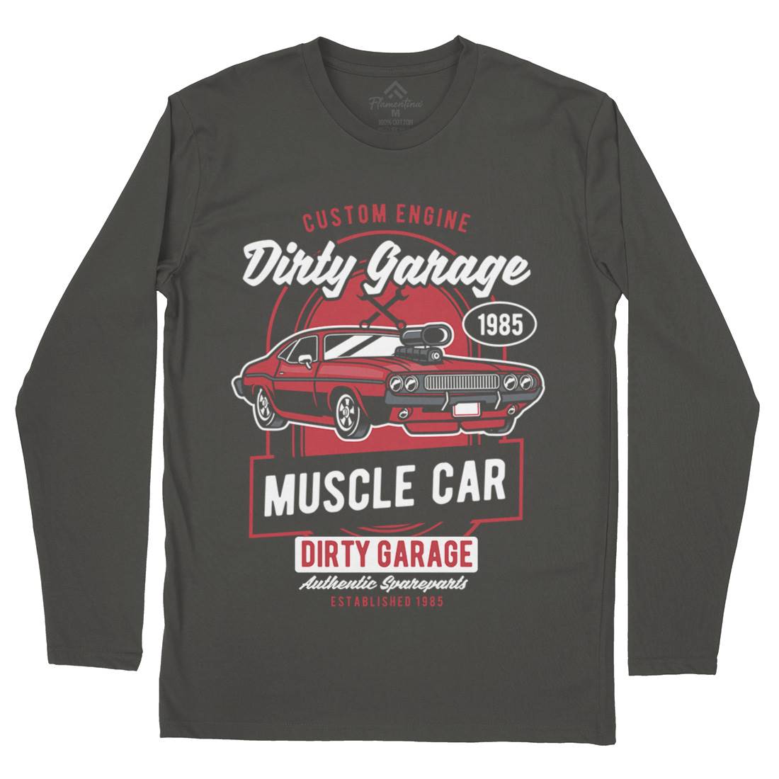 Dirty Garage Mens Long Sleeve T-Shirt Cars D525