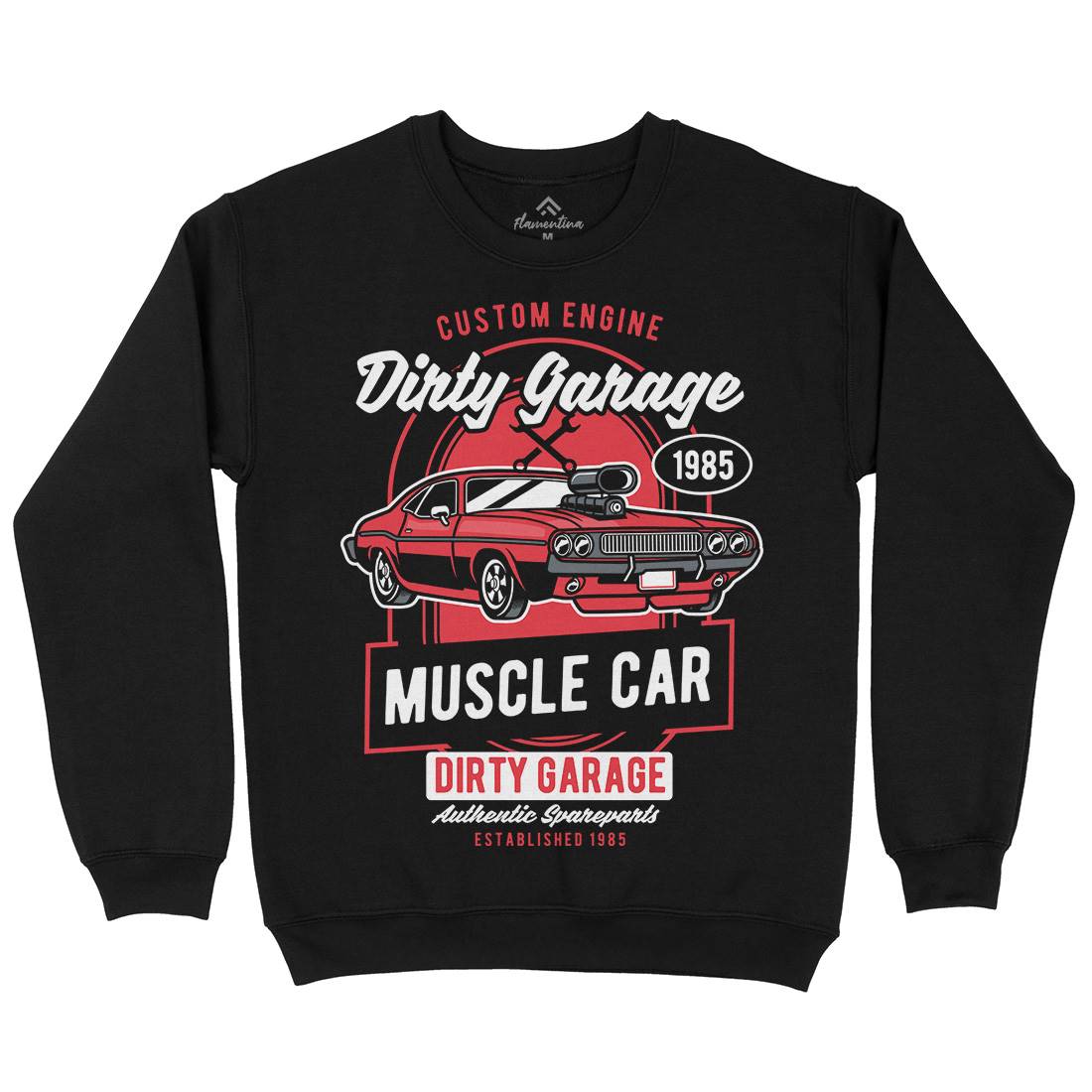 Dirty Garage Mens Crew Neck Sweatshirt Cars D525