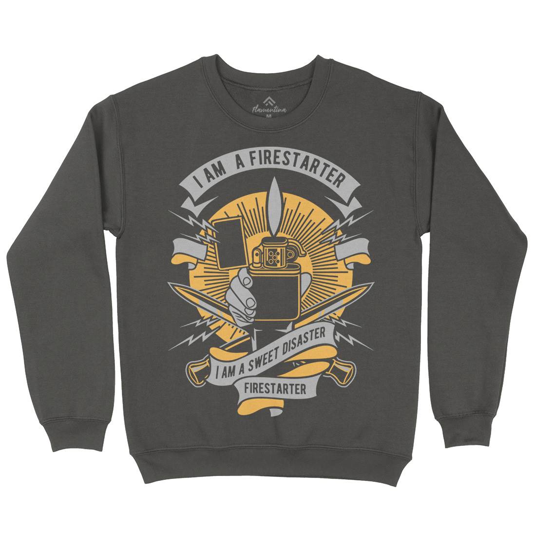Firestarter Mens Crew Neck Sweatshirt Retro D528