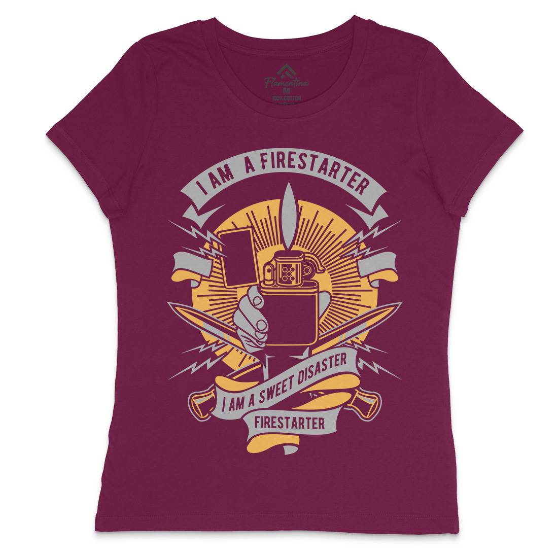 Firestarter Womens Crew Neck T-Shirt Retro D528