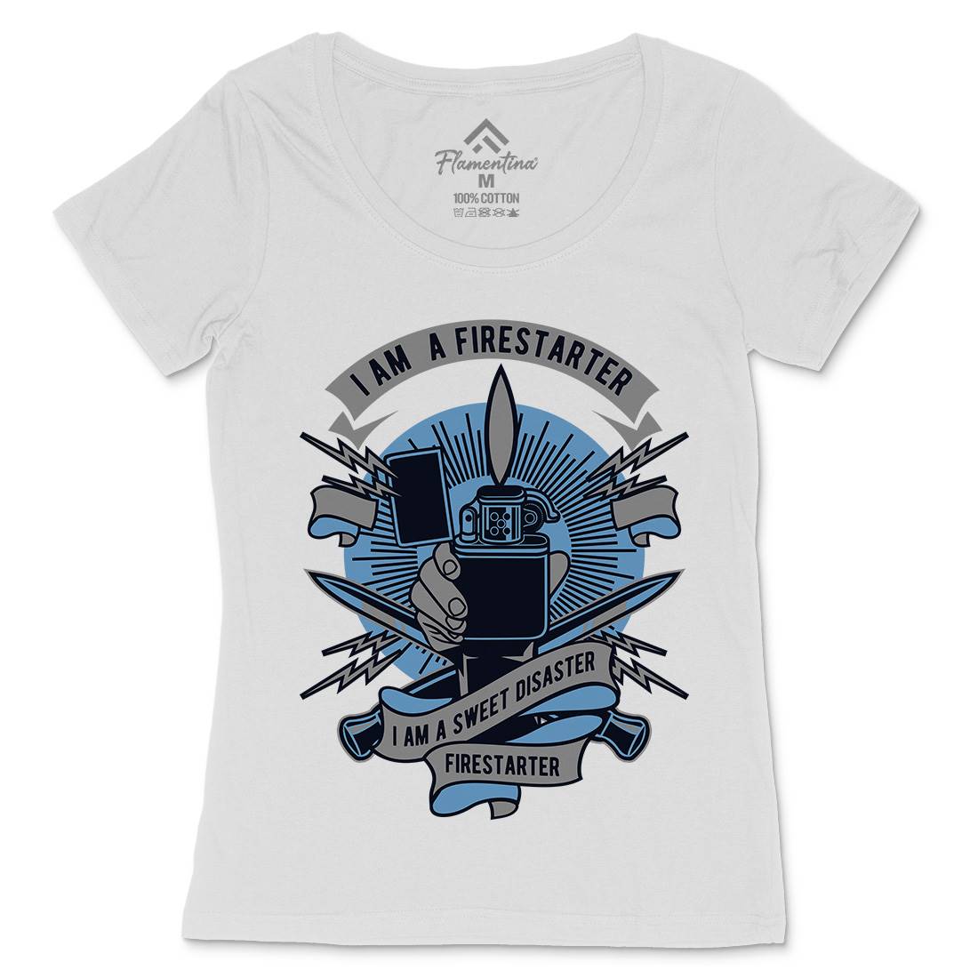 Firestarter Womens Scoop Neck T-Shirt Retro D528