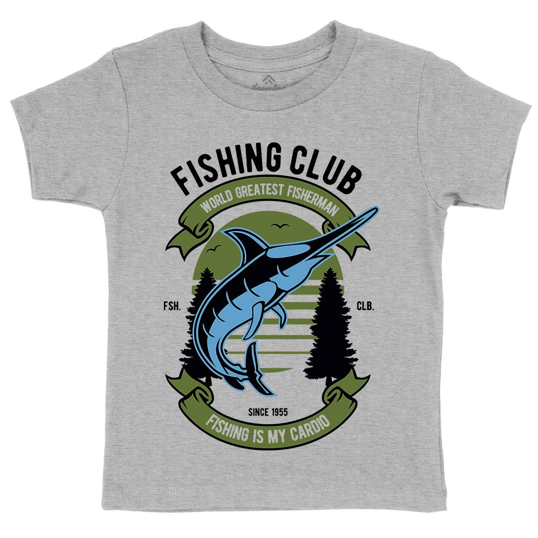 Club Kids Crew Neck T-Shirt Fishing D530