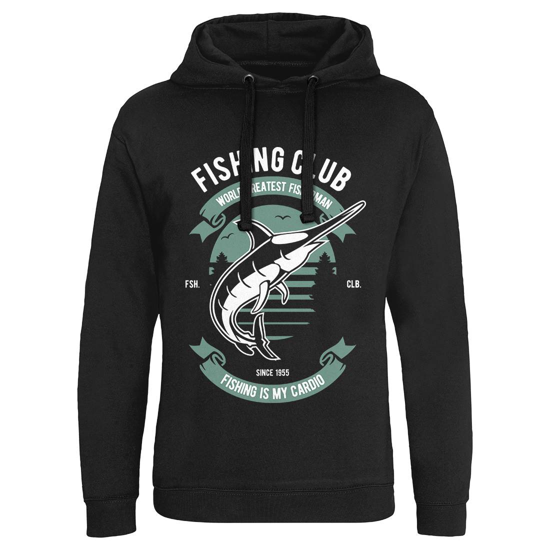 Club Mens Hoodie Without Pocket Fishing D530