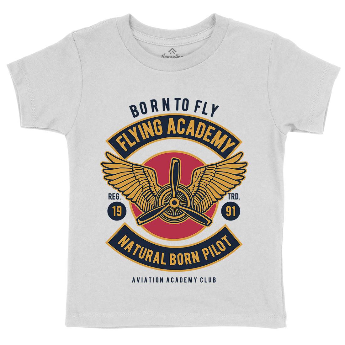 Flying Academy Kids Organic Crew Neck T-Shirt Vehicles D532