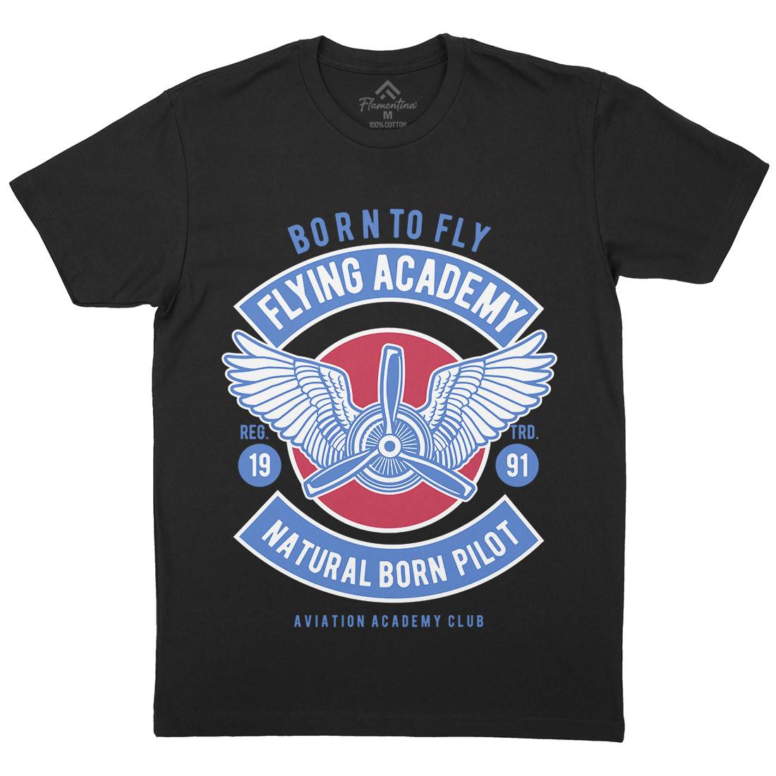 Flying Academy Mens Crew Neck T-Shirt Vehicles D532