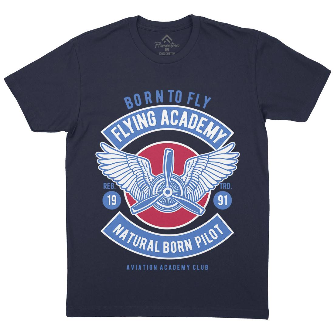 Flying Academy Mens Crew Neck T-Shirt Vehicles D532