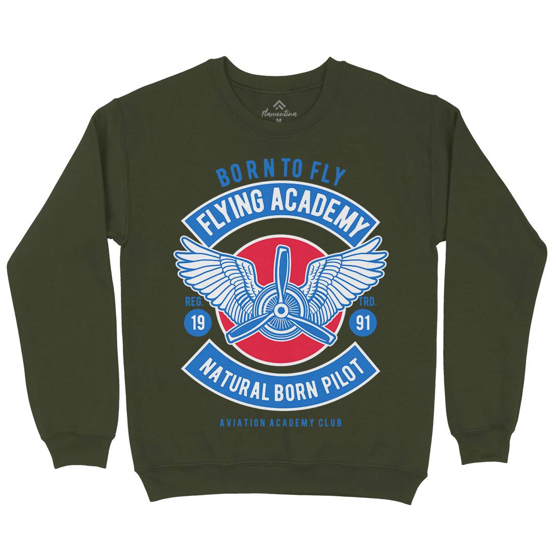 Flying Academy Mens Crew Neck Sweatshirt Vehicles D532