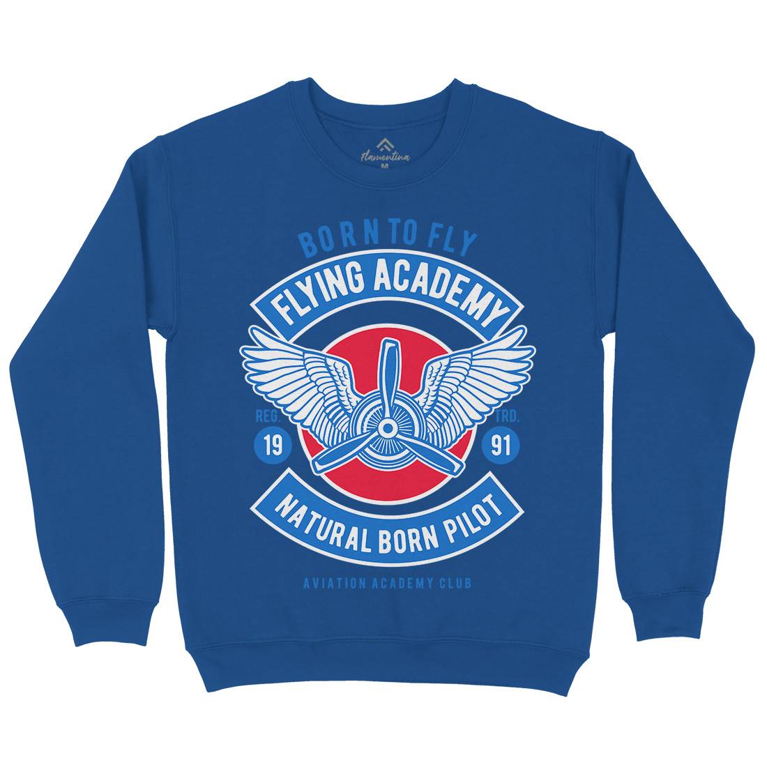 Flying Academy Mens Crew Neck Sweatshirt Vehicles D532