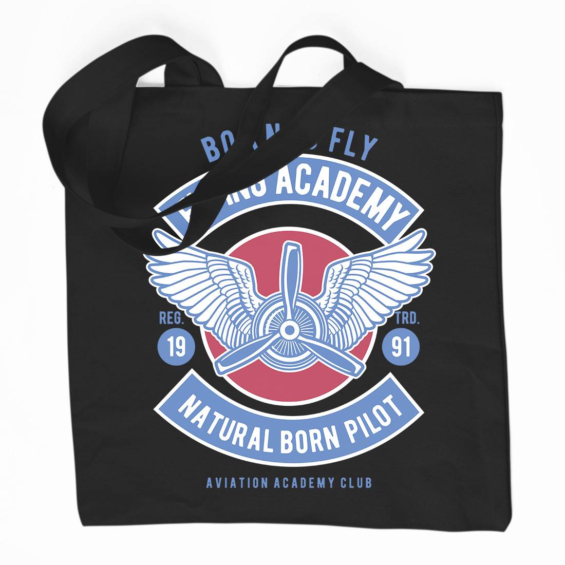 Flying Academy Organic Premium Cotton Tote Bag Vehicles D532