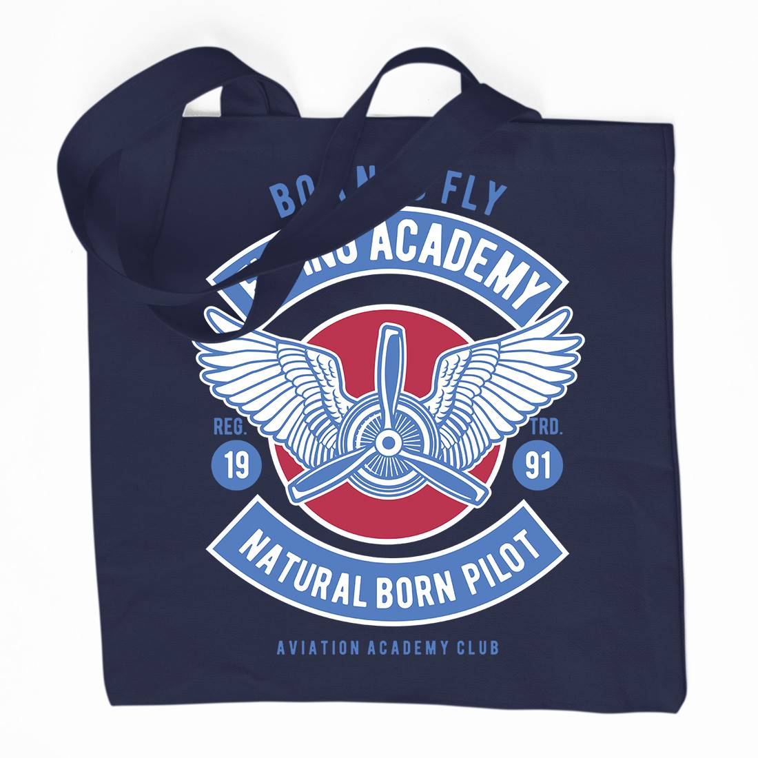 Flying Academy Organic Premium Cotton Tote Bag Vehicles D532