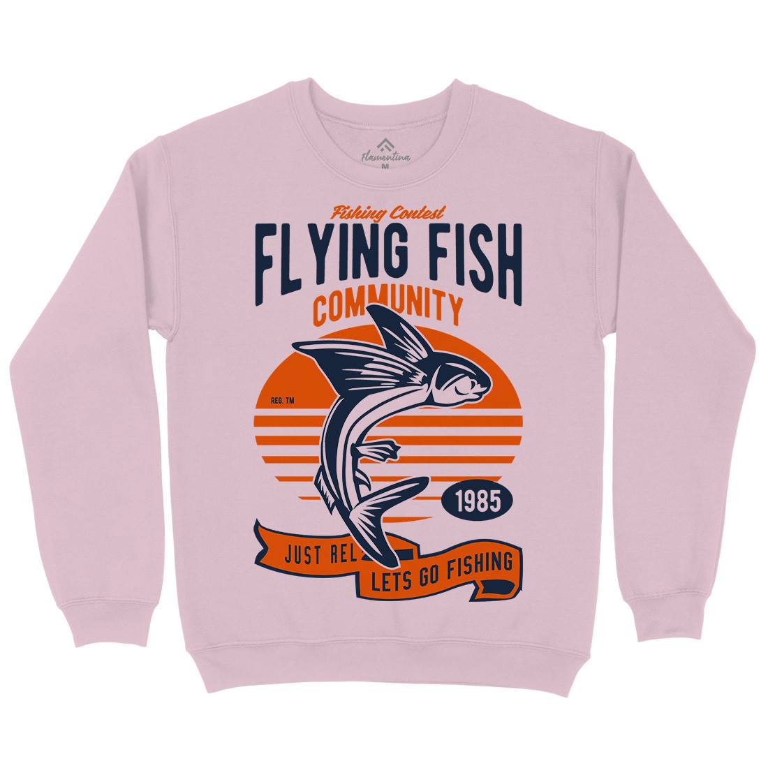 Flying Fish Kids Crew Neck Sweatshirt Fishing D533