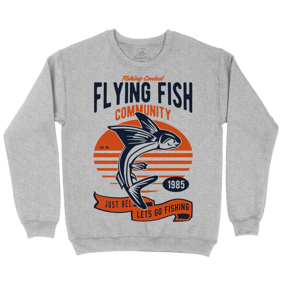 Flying Fish Kids Crew Neck Sweatshirt Fishing D533