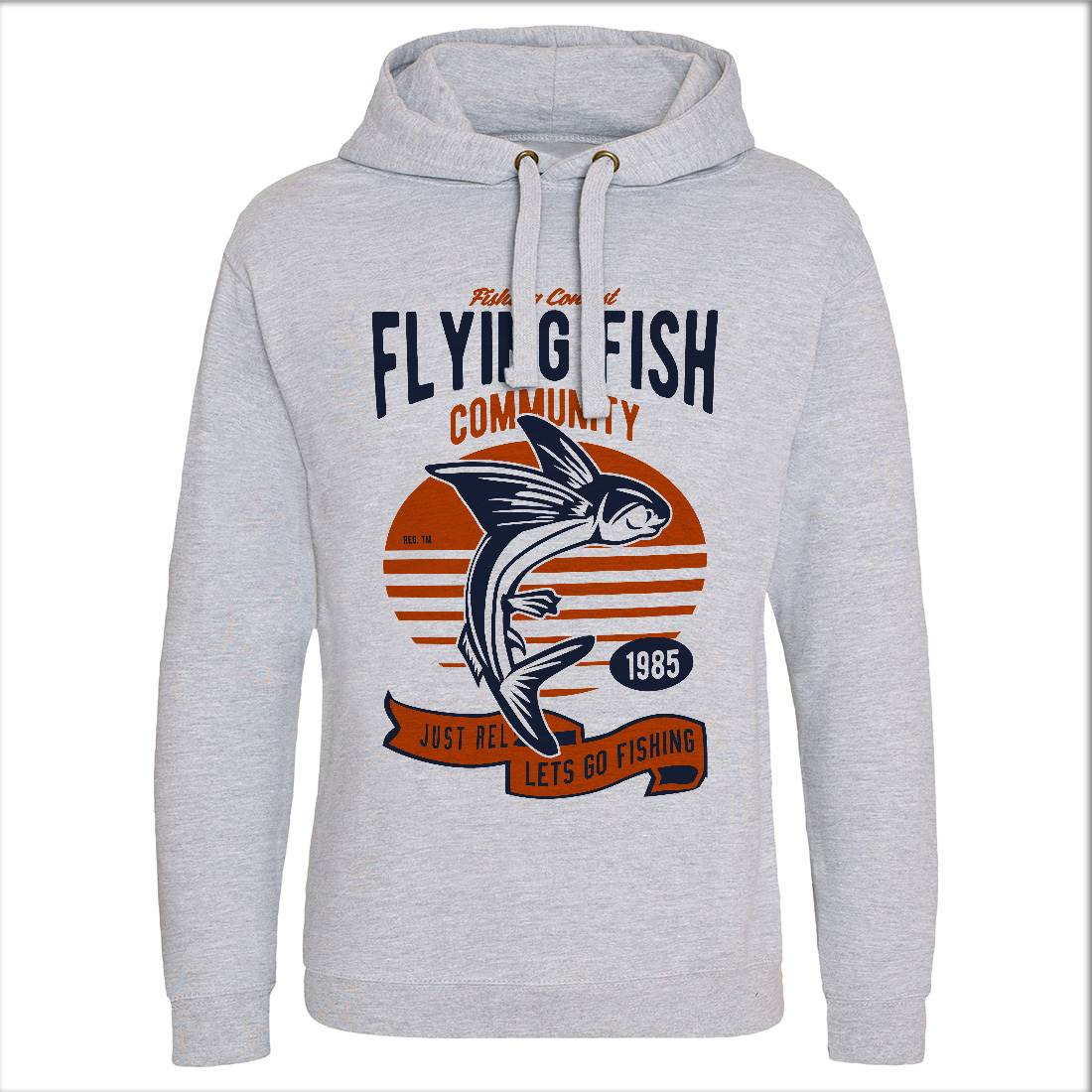 Flying Fish Mens Hoodie Without Pocket Fishing D533