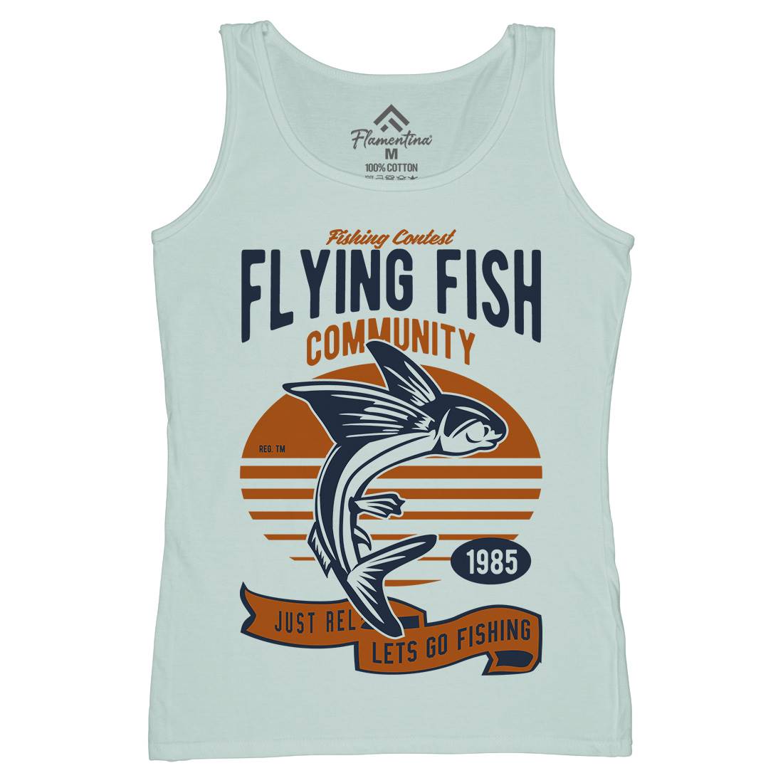 Flying Fish Womens Organic Tank Top Vest Fishing D533