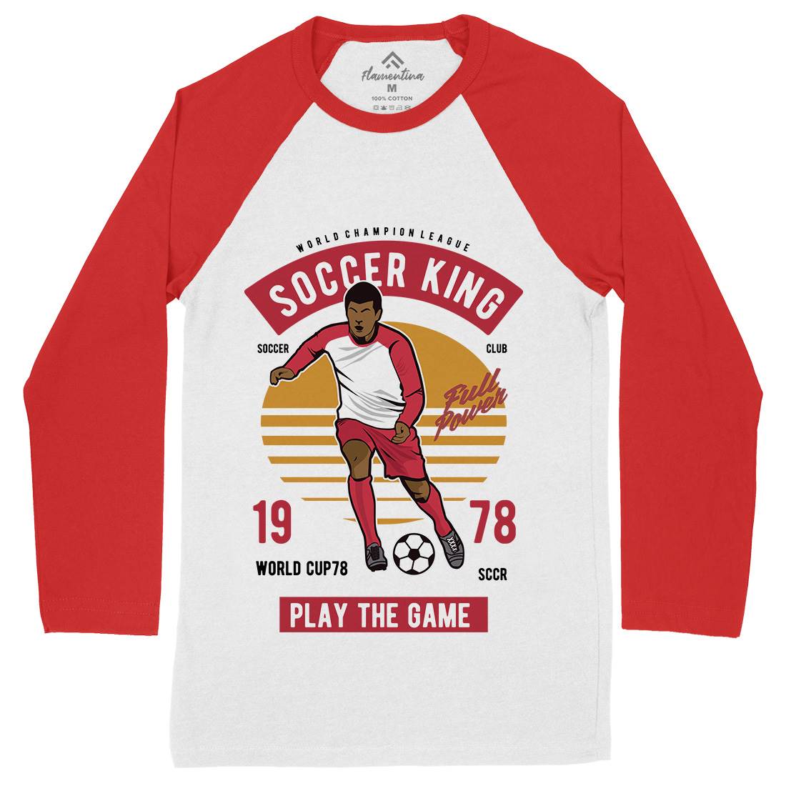 Football Mens Long Sleeve Baseball T-Shirt Sport D534