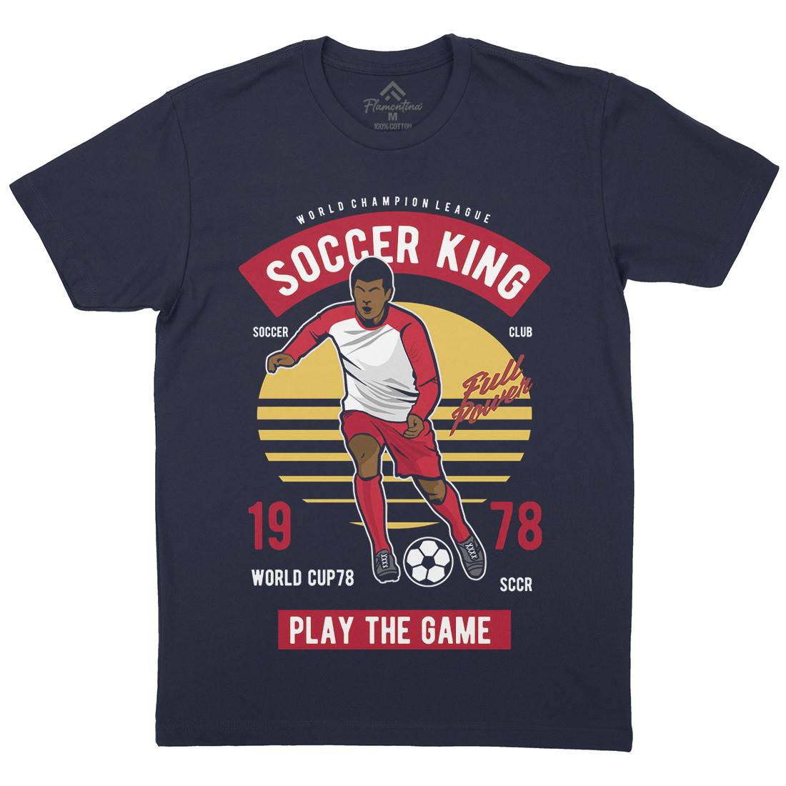Football Mens Crew Neck T-Shirt Sport D534