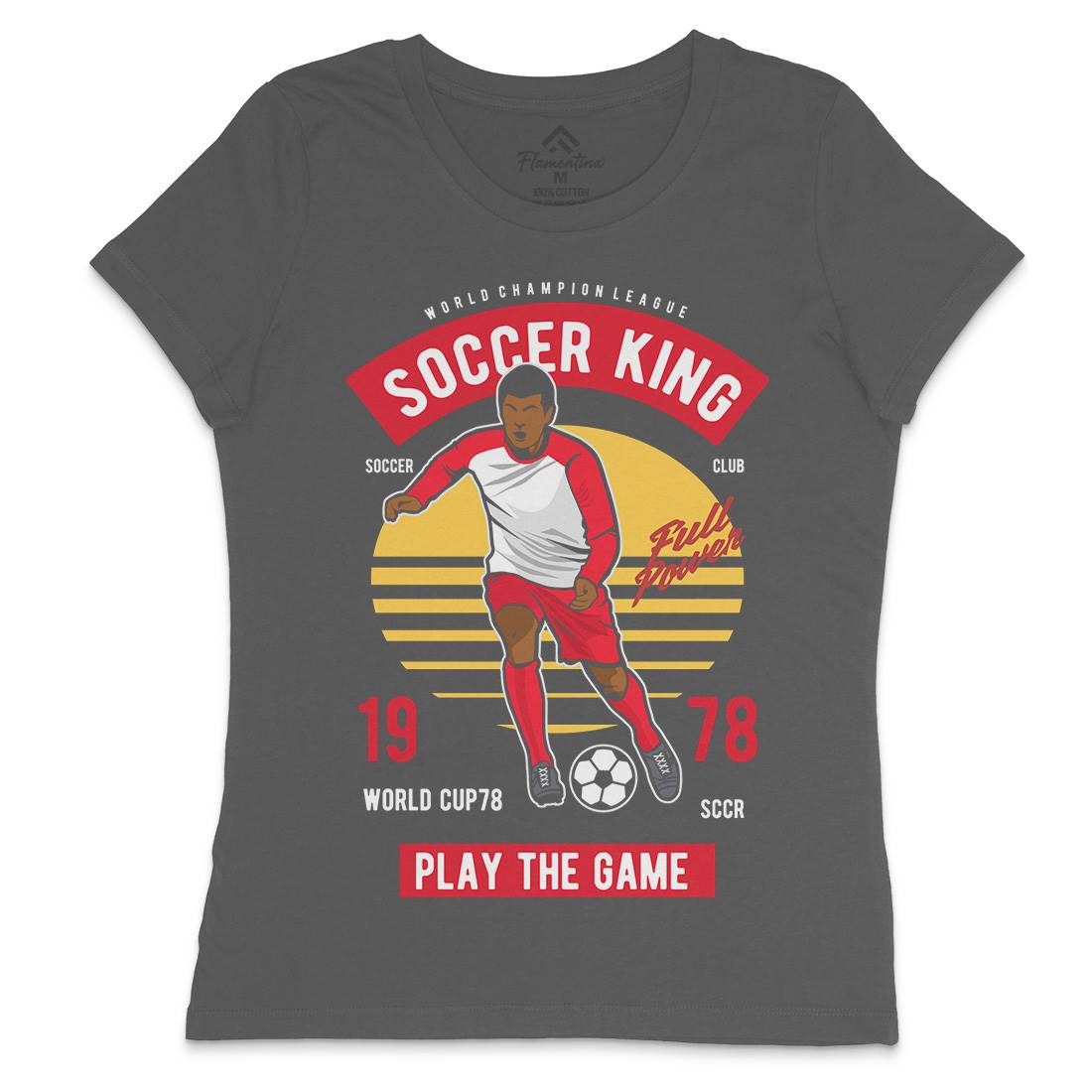 Football Womens Crew Neck T-Shirt Sport D534