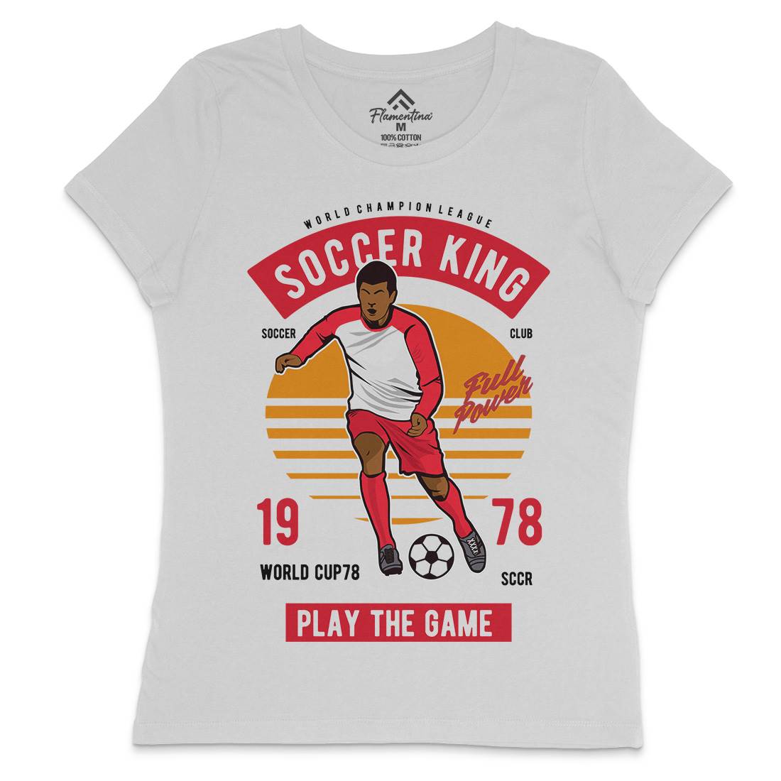 Football Womens Crew Neck T-Shirt Sport D534