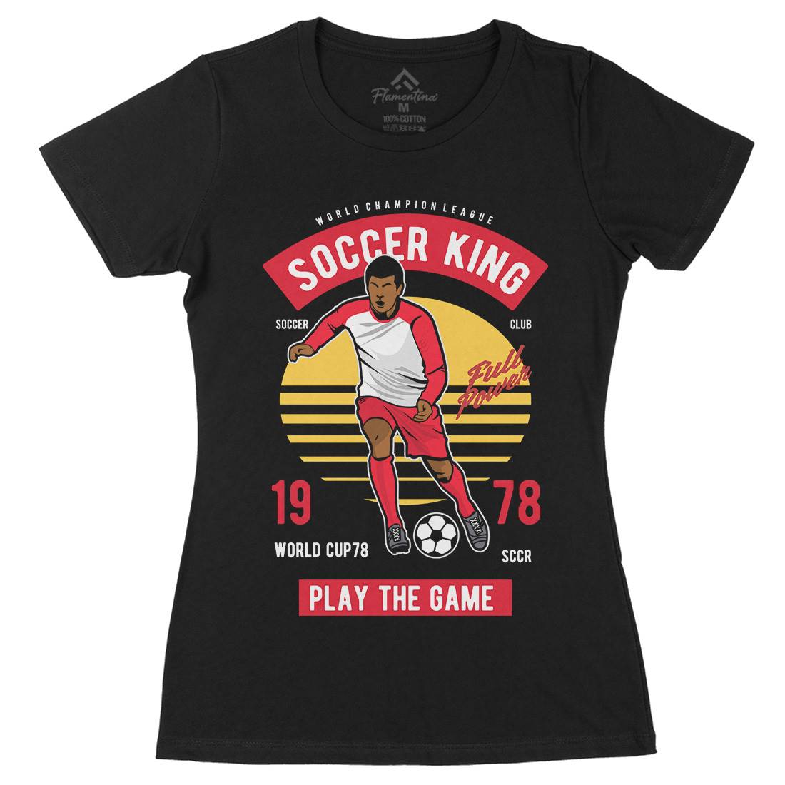 Football Womens Organic Crew Neck T-Shirt Sport D534