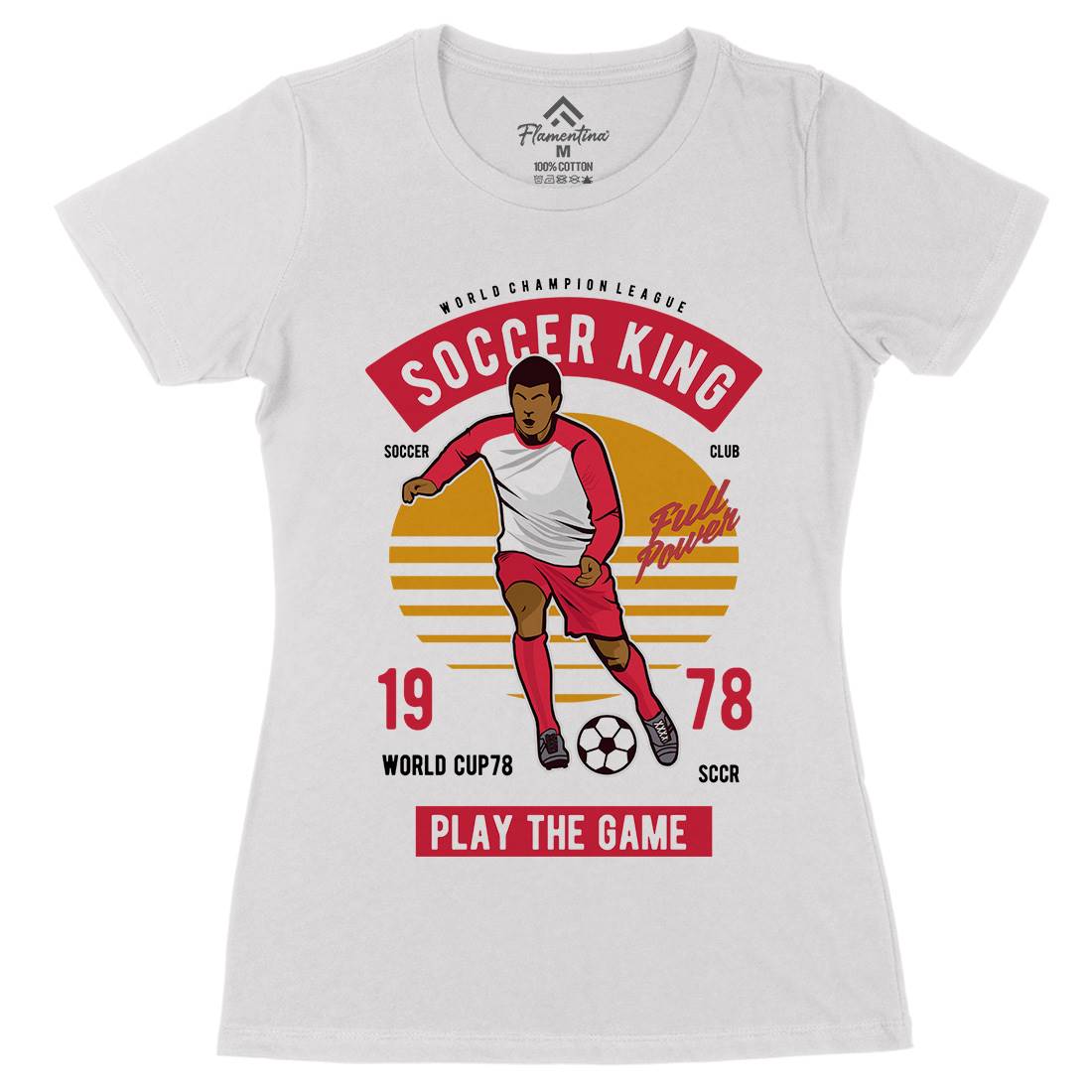 Football Womens Organic Crew Neck T-Shirt Sport D534