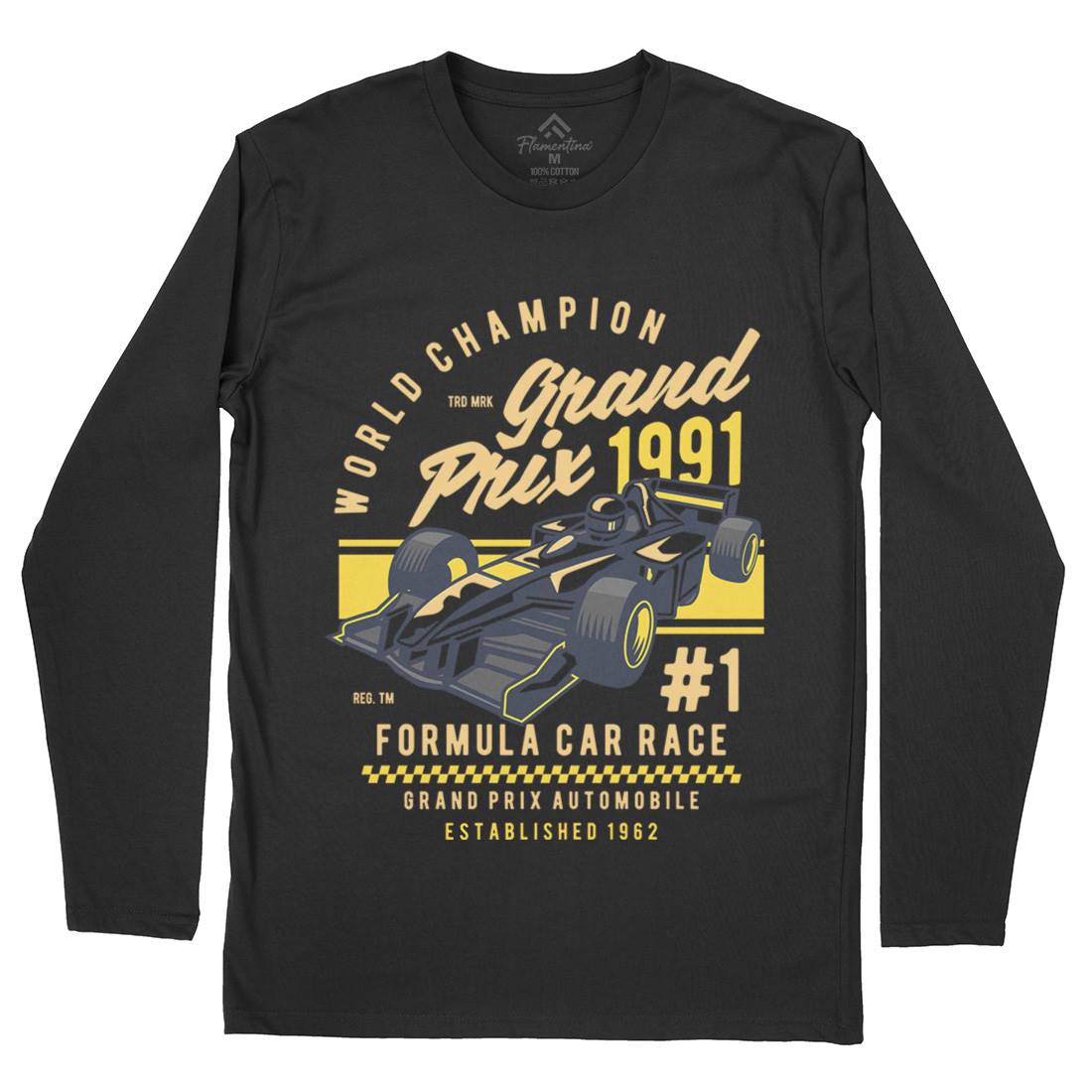 Formula Car Race Mens Long Sleeve T-Shirt Cars D535