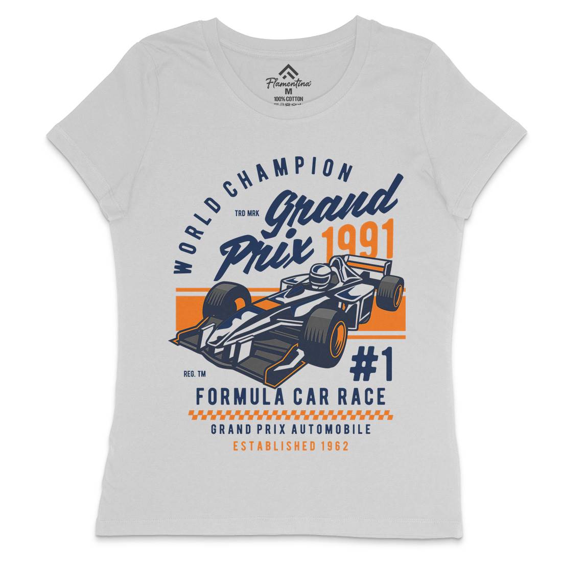 Formula Car Race Womens Crew Neck T-Shirt Cars D535