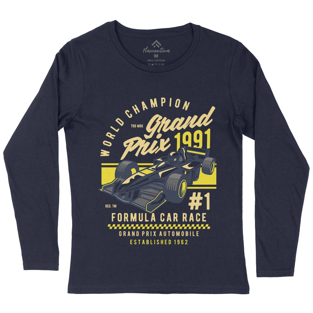 Formula Car Race Womens Long Sleeve T-Shirt Cars D535