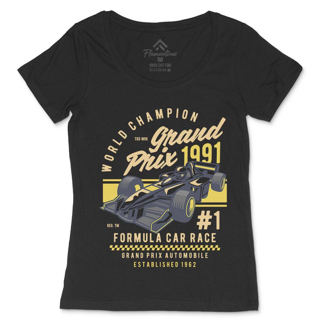 Formula Car Race Womens Scoop Neck T-Shirt Cars D535