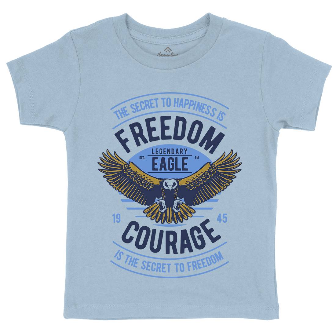 Freedom Eagle Kids Organic Crew Neck T-Shirt American D536