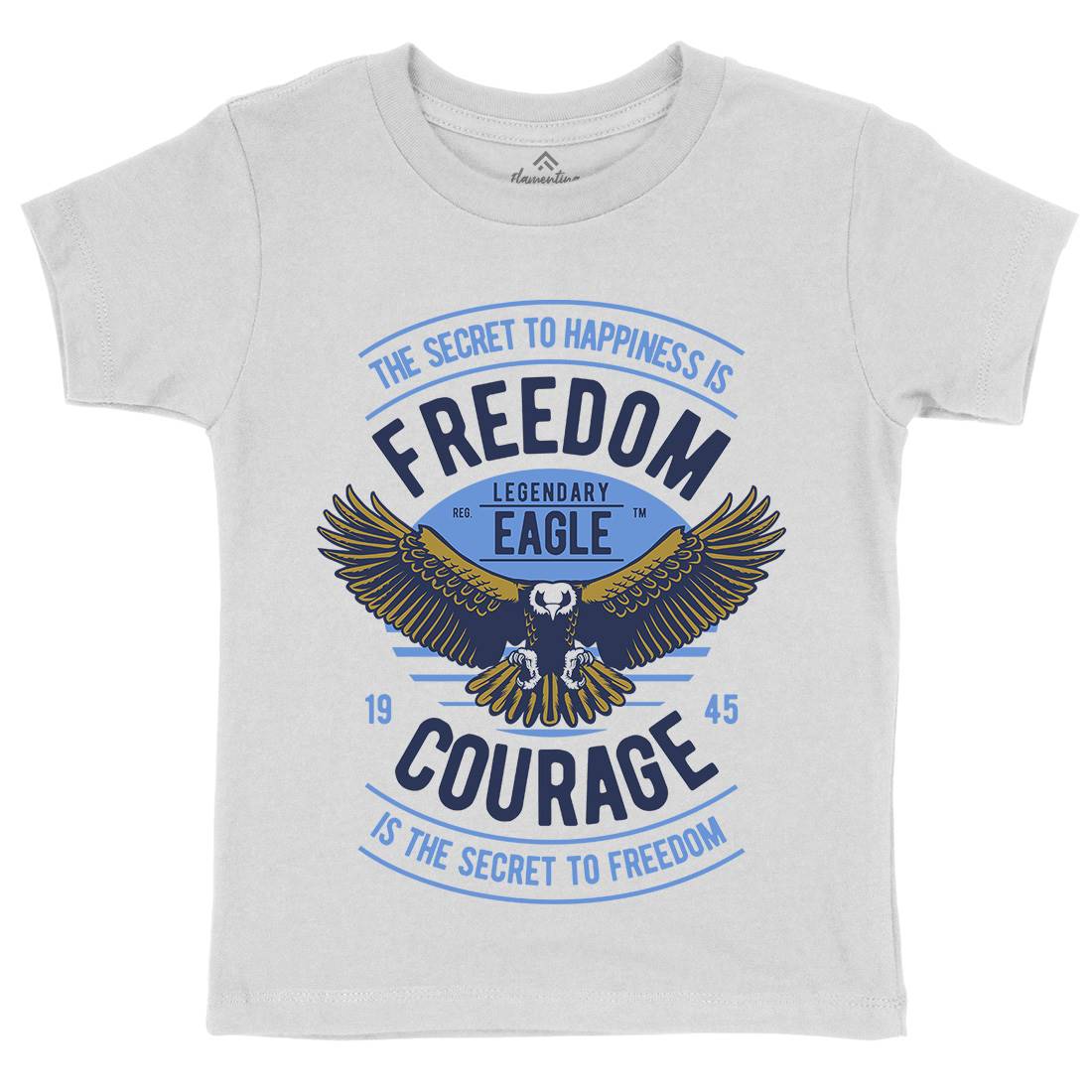 Freedom Eagle Kids Crew Neck T-Shirt American D536