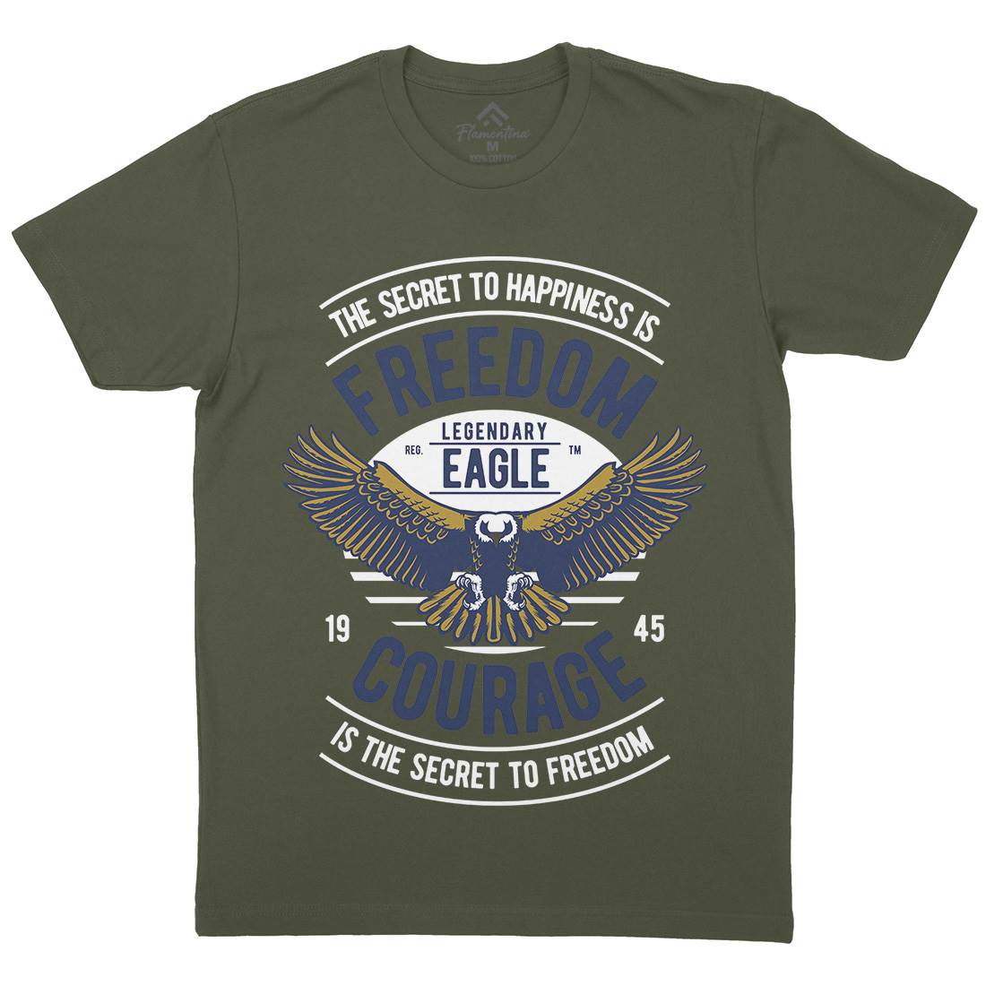 Freedom Eagle Mens Crew Neck T-Shirt American D536