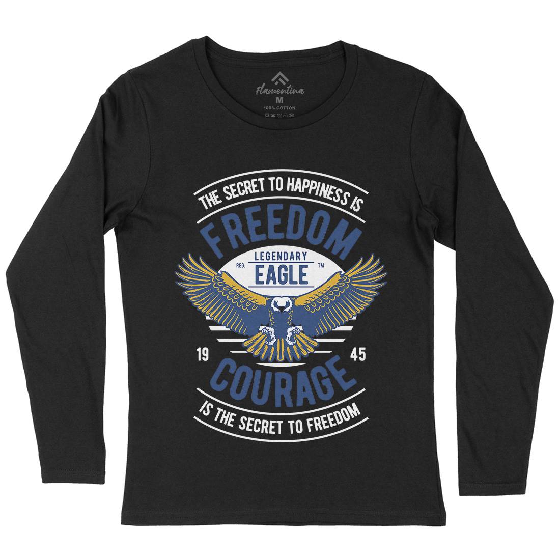 Freedom Eagle Womens Long Sleeve T-Shirt American D536