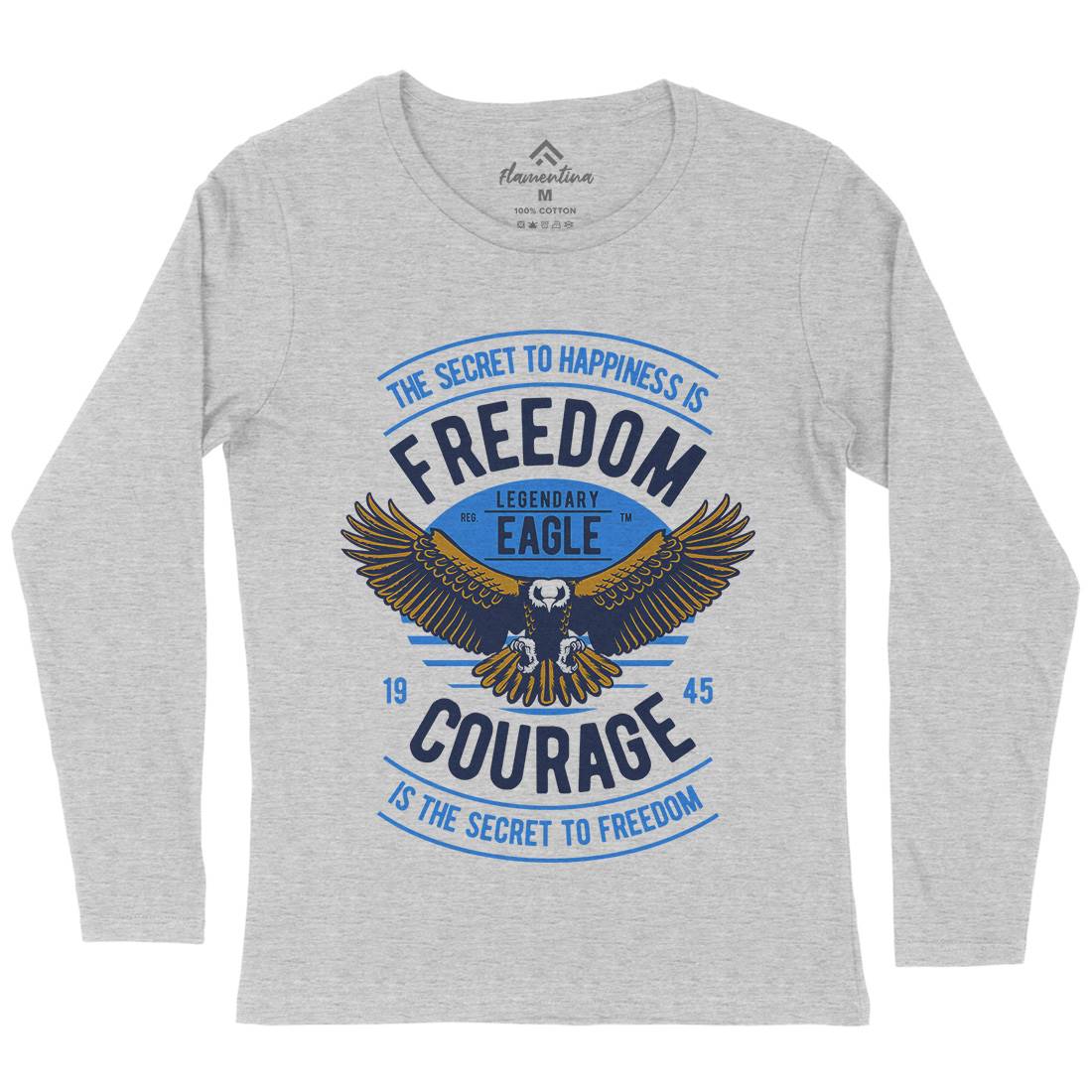 Freedom Eagle Womens Long Sleeve T-Shirt American D536